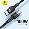 Кабель Baseus USB Type C на USB C Для 17 16 100 Вт/5 А PD Быстрая зарядка Зарядный шнур Для Macbook Samsung Кабель Type-C