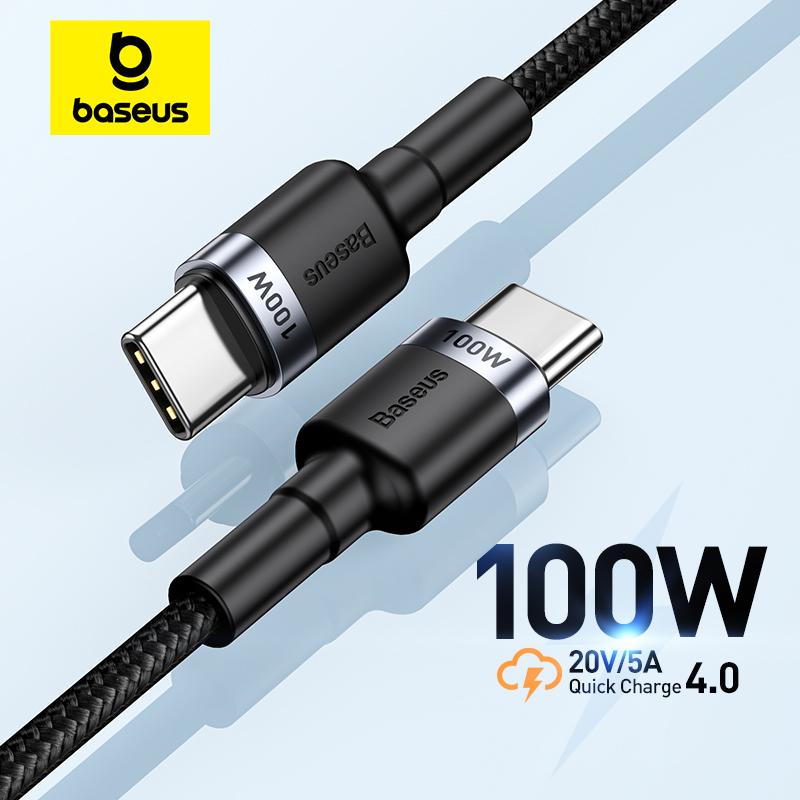 Кабель Baseus USB Type C на USB C Для 17 16 100 Вт/5 А PD Быстрая зарядка Зарядный шнур Для Macbook Samsung Кабель Type-C