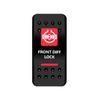12V 24V Car Boat LED Button Switches Dual RED Lights 5P SPST Waterproof Rocker Switches for ARB Marine RV 4×4 Caravan