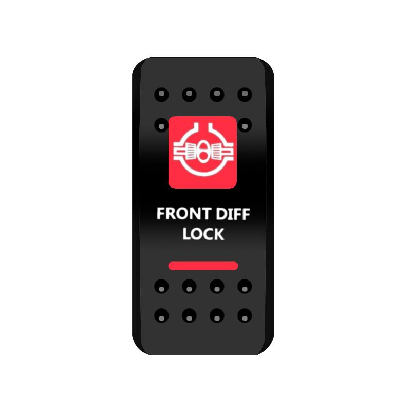 12V 24V Car Boat LED Button Switches Dual RED Lights 5P SPST Waterproof Rocker Switches for ARB Marine RV 4×4 Caravan