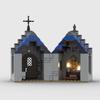 Самодельные кастомные конструкторы MOC, модель средневековой церковной хижины для декора, коллекция креативных сборных игрушек, праздничные подарки