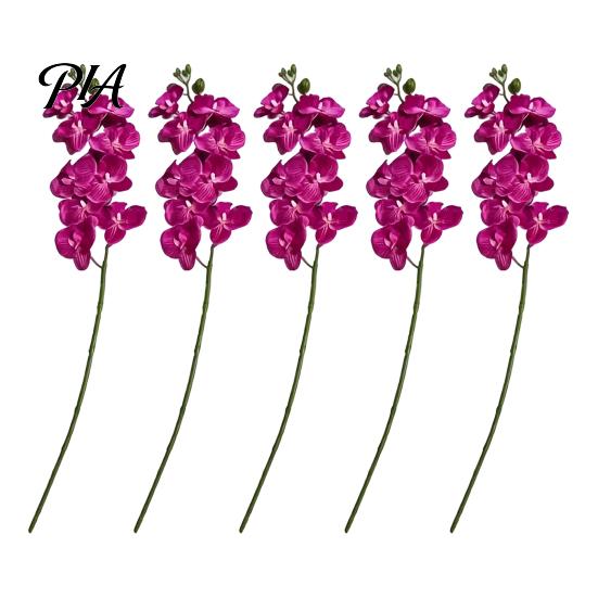 Reusable Faux Floral for Christmas Decor Artificial Phalaenopsis Silk Orchid Flower Home Decor, Realistic Velvet Plant Elegant Baby Showers
