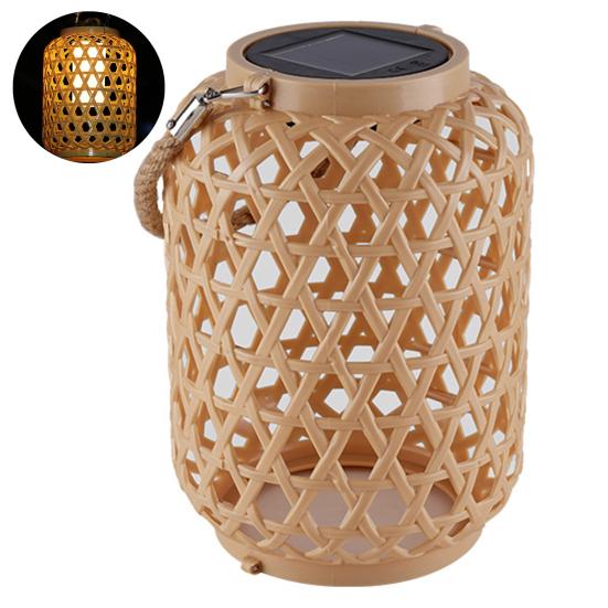 Солнечная тканая лампа Мягкое освещение IP65 Водонепроницаемый Автоматическое включение/выключение Перезаряжаемый Простота установки Бамбуковый подвесной солнечный светильник Садовый декор