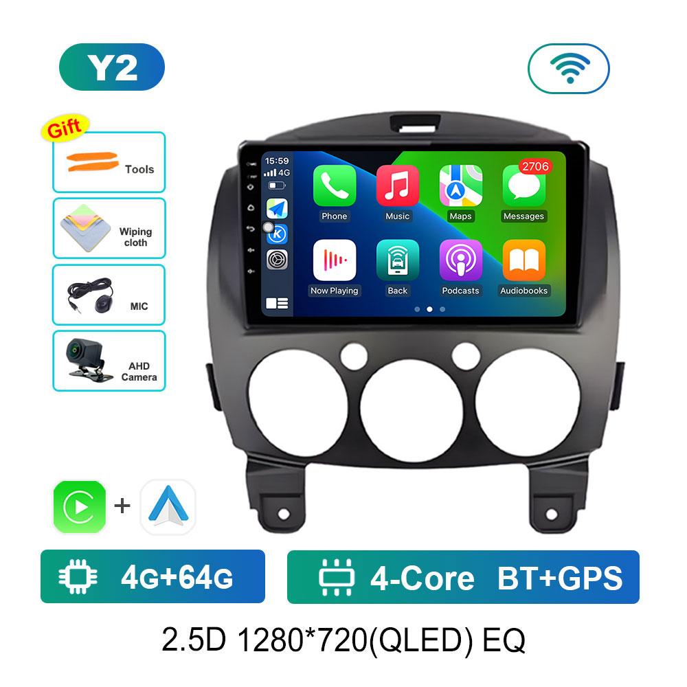 Навигационная GPS система Android для Mazda 2 2007 - 2014 WiFi Автомобильный видео мультимедийный плеер Bluetooth HD Сенсорный экран WiFi Головное устройство