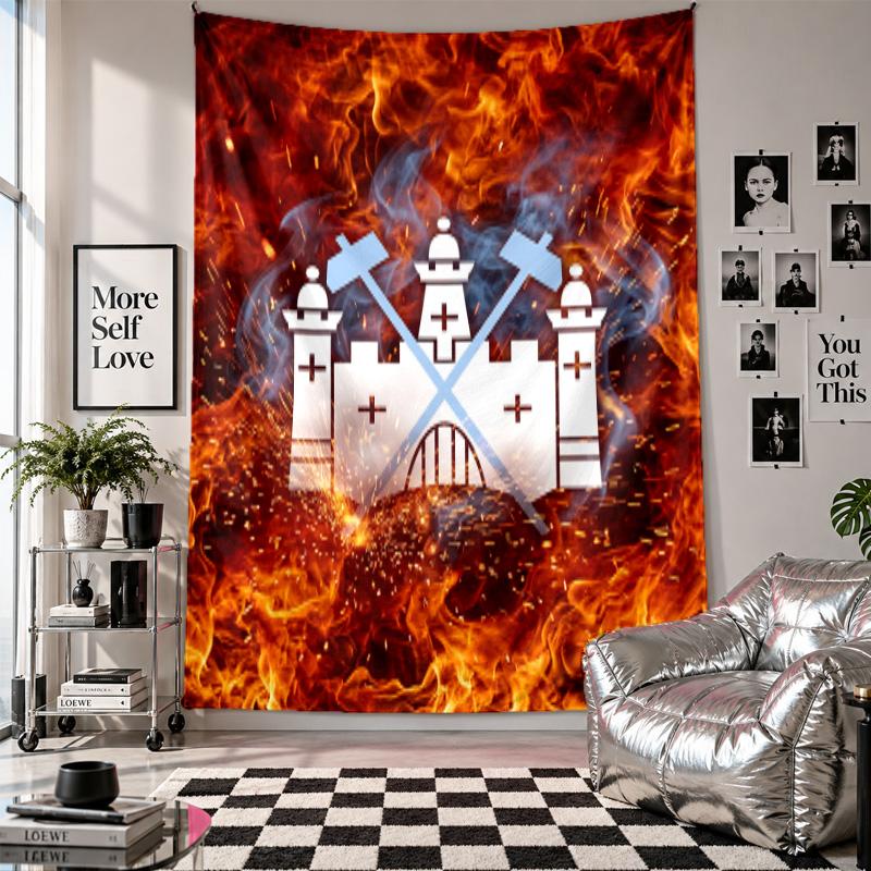 West Ham United Football Wall Tapestry Home Decor Wall Hanging Cloth for Bedroom Living Room Background