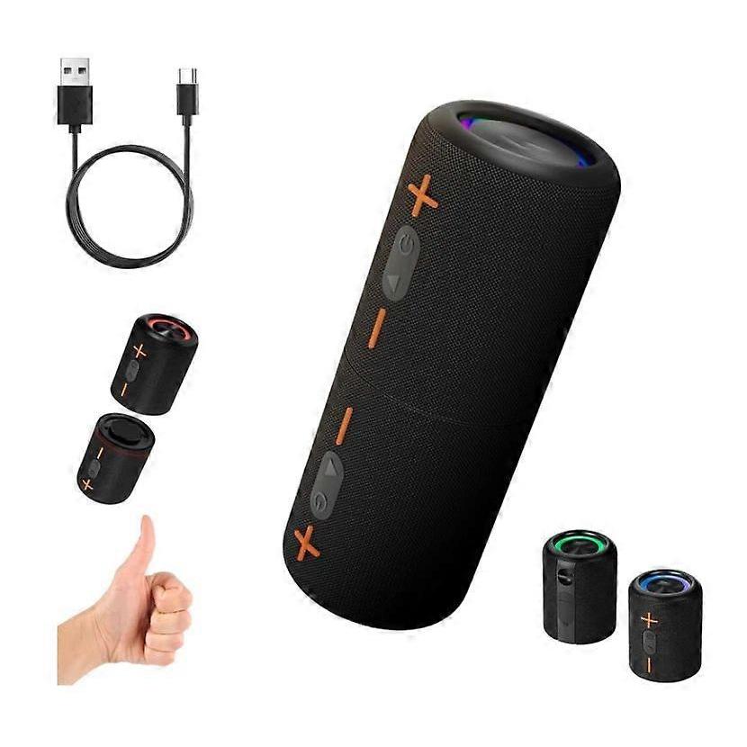 Раздельный Беспроводной Bluetooth Динамик 20 Вт Мощный IPX6 Водонепроницаемый TWS Стерео HIFI Surround с RGB Подсветкой Aux TF-картой Caixa De Som