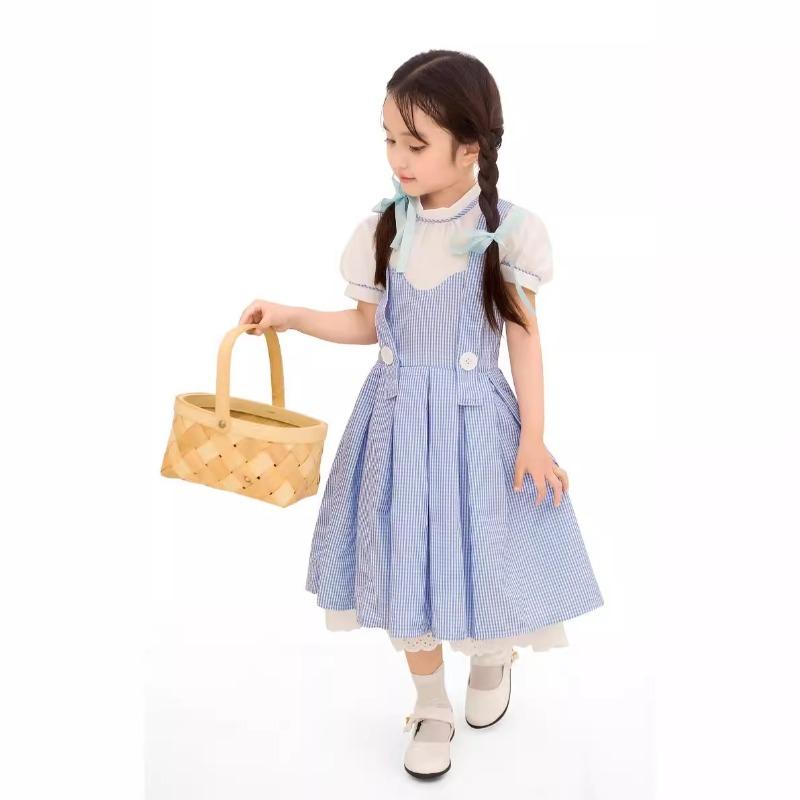 Fairy Tale The Wizard of Oz Dorothy Daily Party Clothing Children's Vintage Farm Dress
