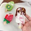 Cute Ice Cream Shark Clip Sweet Delicious Food Claw Clip Fruit Series Hair Claw  Gift