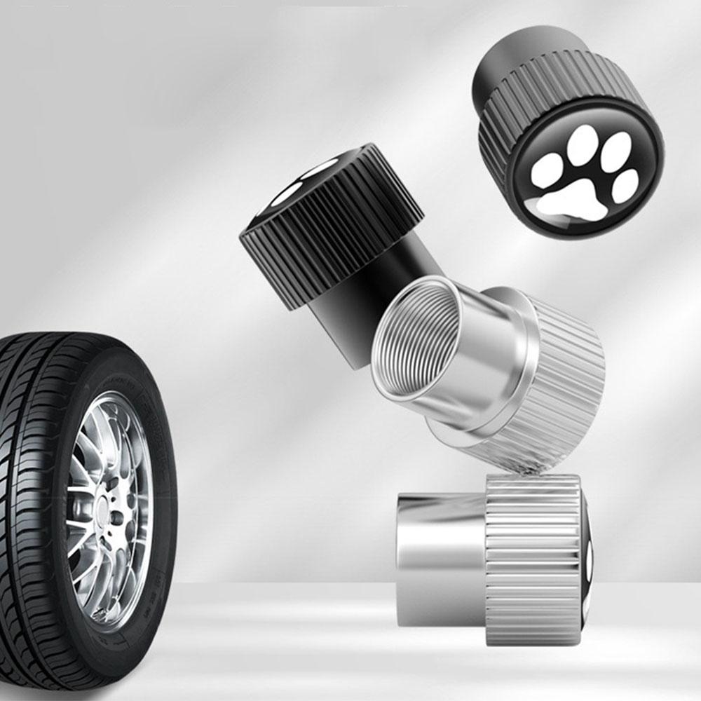4 шт. DIY универсальные автомобильные колпачки для клапанов, аксессуары, автомобильные колпачки для колес, покрышек, штоков шин, воздушные чехлы, наклейки, собачьи лапы, автомобильный стиль