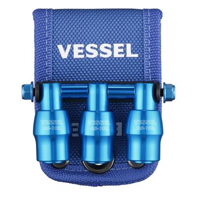 VESSEL Ограниченная серия Quick Catcher Тройной держатель, Синий, QB-10B3BB