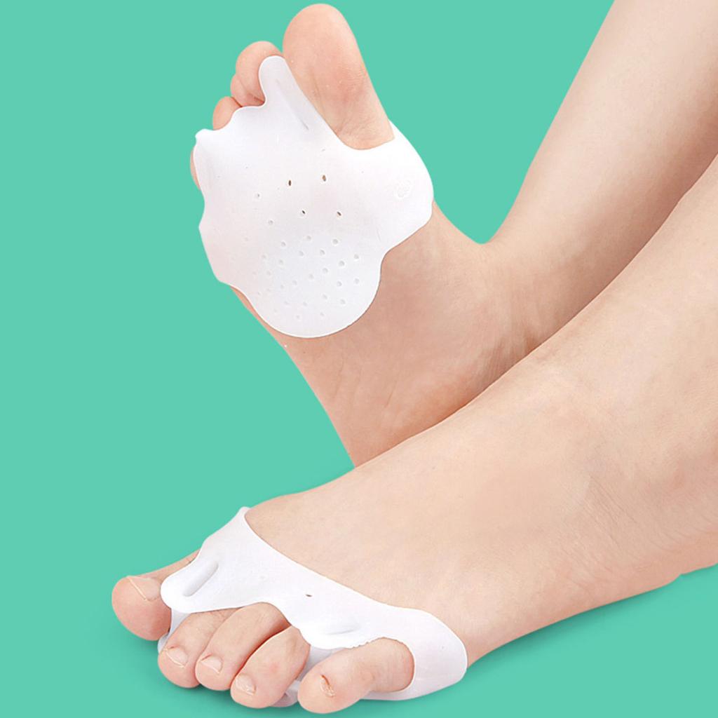 1 пара разделителей пальцев ног для женщин, корректор косточек на пальцах ног, мягкие силиконовые разделители для пальцев ног, для устранения накладывающихся друг на друга косточек на мозолях, облегчение боли в передней части стопы