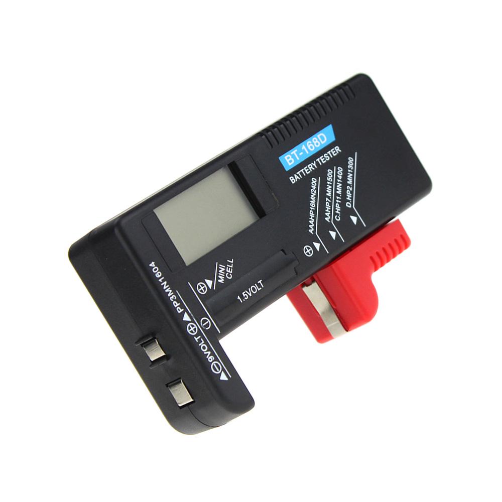 Universal Digital LCD Battery Tester Voltage Testing Meter for AA AAA C D 9VButton Battery Black Not Including Battery