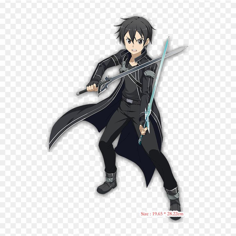 Kirito Asuna Yui Asuna Kirito Iron On Patches For Clothing Applique Stickers On Clothes Heat-Sensitive Custom Patch
