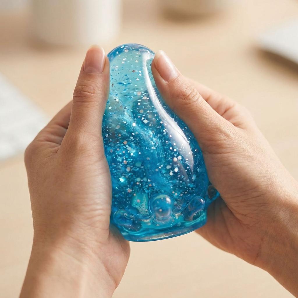 Drop Sensory Toy Water Drop Shape Stress Relief Gel Filled Squeeze Toy for Hand Exercise and Relaxation