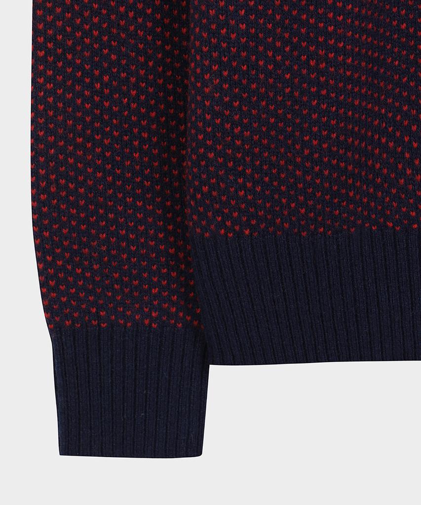 BROOKS BROTHERS Dear Chest Stripe Sweater (Burgundy) (Bbwrmf4555Eew)