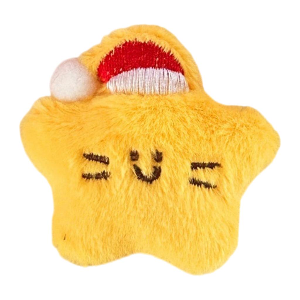 Festival Plush Christmas Theme Brooch Pin Lovely Soft Padded Plush Brooch Pin for Holiday Outfits Bag Clothes Decors