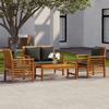 VidaXL Garden Lounge Set 4 Pcs with Cushions Solid Acacia Wood 3058098