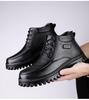 Мужские кожаные высокие ботинки Extra Large - Стиль Business Casual с большим носком и плюшевой подкладкой