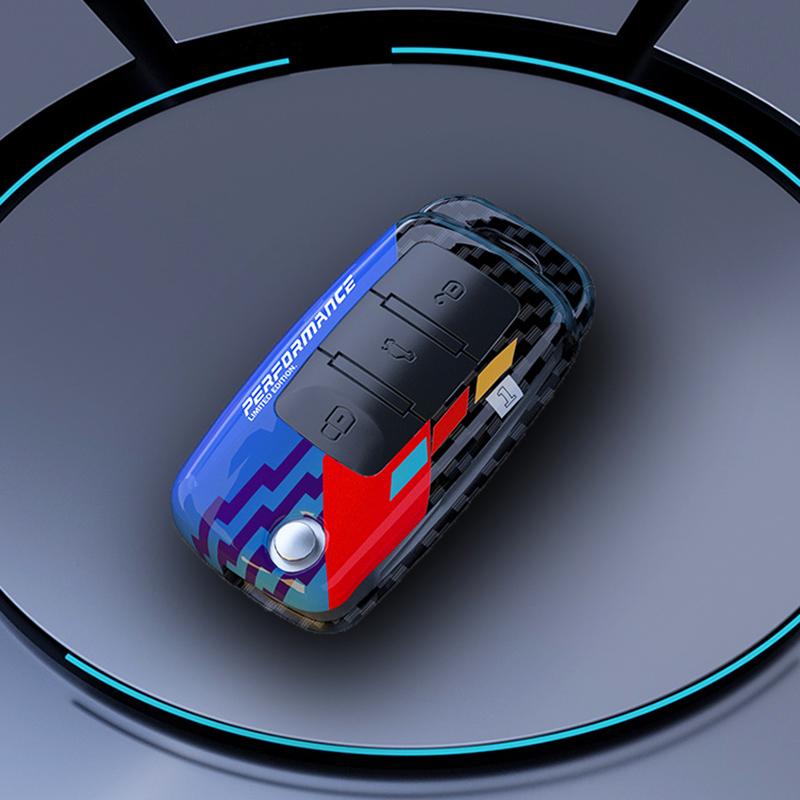 Защитный чехол для ключа автомобиля для Volkswagen Polo Passat B5 Golf 4 5 6 MK5 MK6 Eos Bora Beetle TSI Новый карбоновый ABS чехол