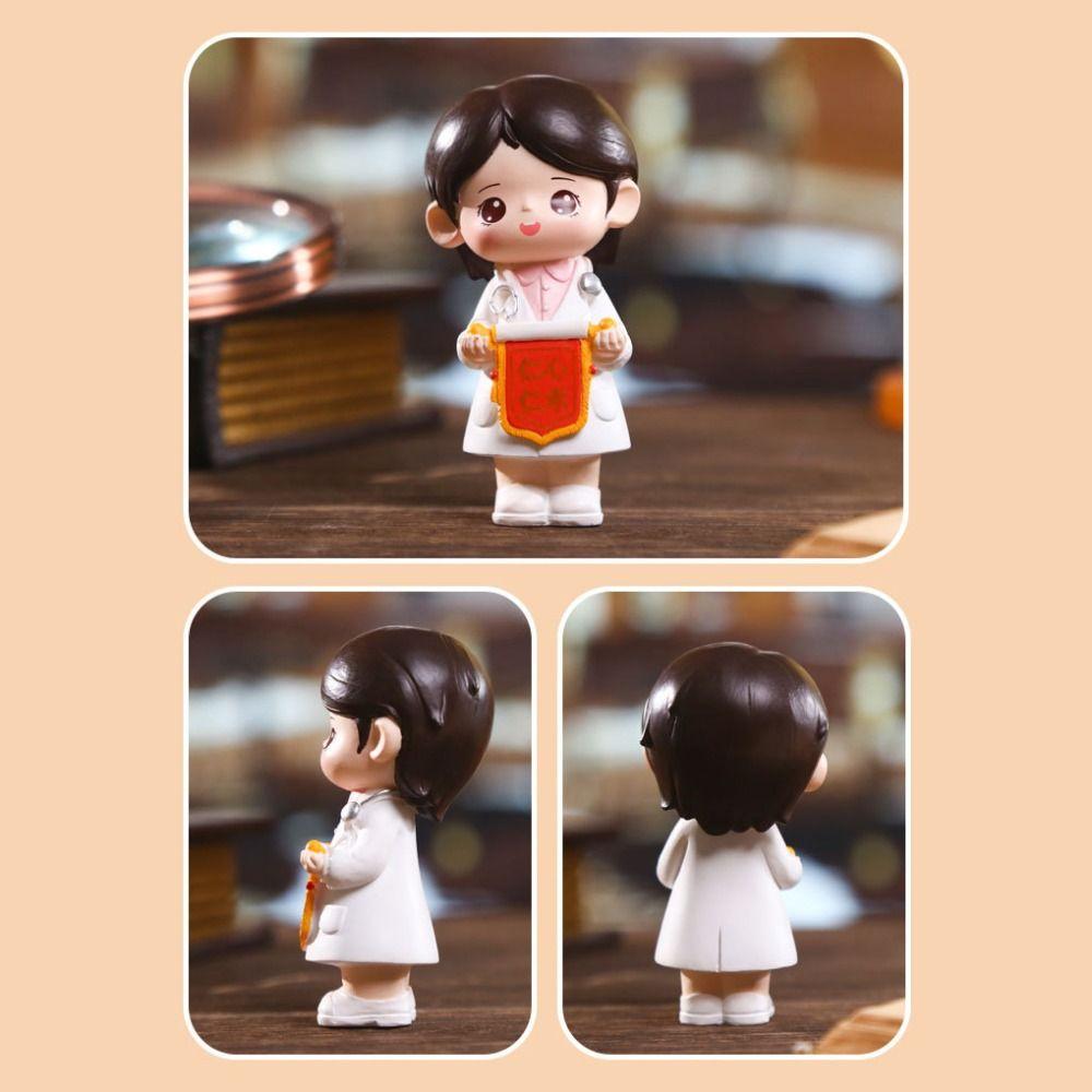 DlY Doctor Nurse Figurine Resin Nurse Cake Ornaments Cute Doctor Garage Kit Collection
