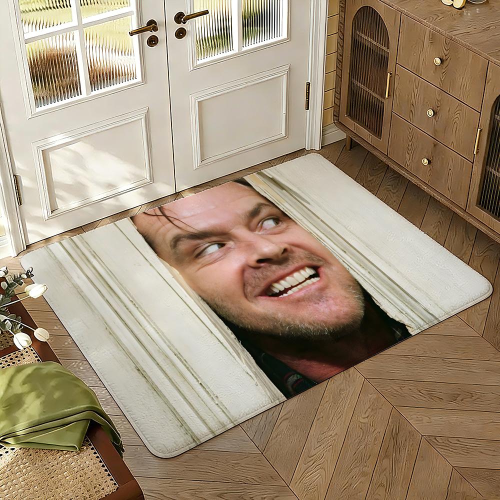 The-Shinings Horror Movie Floor Mat Soft Thickened Absorbent Non-Slip Bedroom Living Room Door Mat Home Decor Flannel Rugs