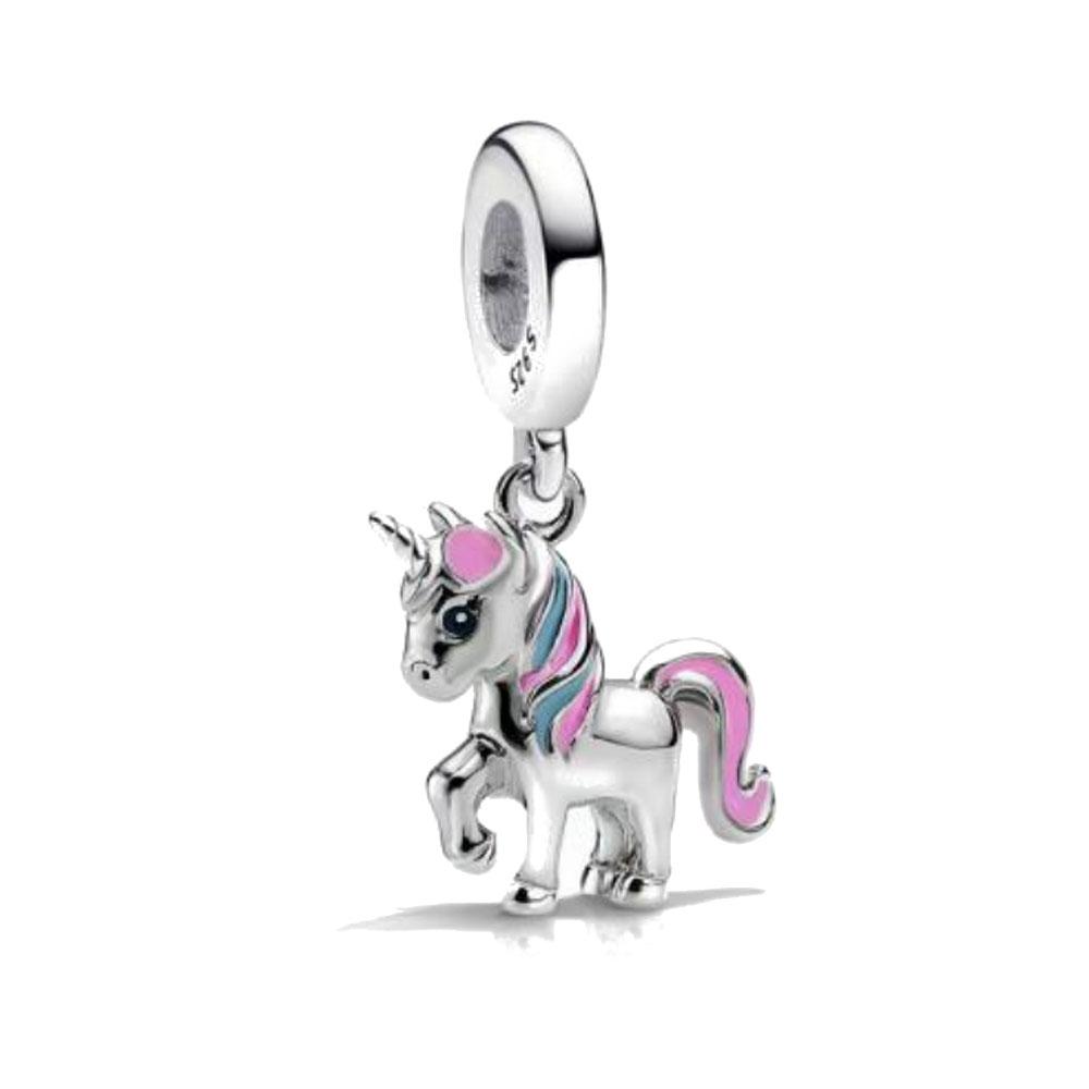 Shiny Zircon Puppy Wolf Charms Dog Claw Bones Clip Beads Safety Chain Pendant Fit Bracelet Women DIY 925 Silver Jewelry
