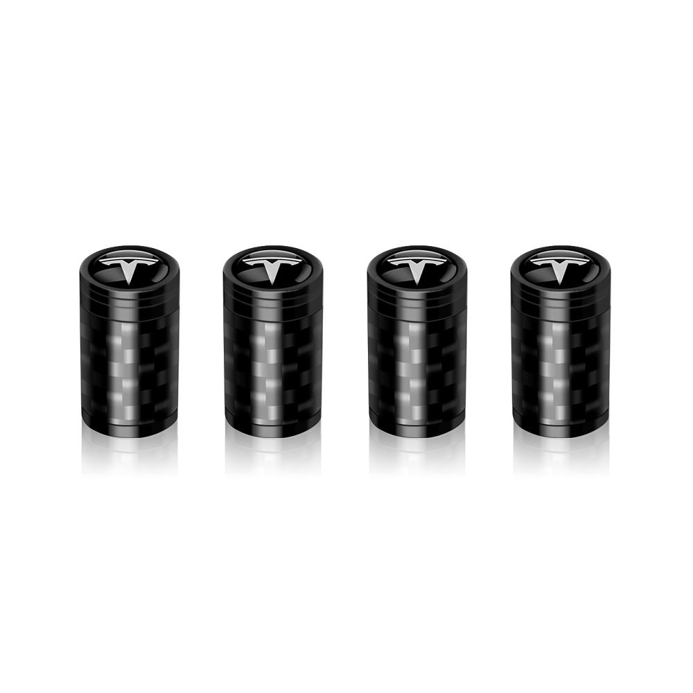 Car Wheel Tire Valve Caps Tyre Rim Stem Covers Airdust for Tesla Model 3 Model S Model X Model Y Roadster Invader Coil Mod WYE