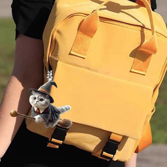 Halloween Wizard Cat Hanging Decoration Home Indoor Christmas Tree Car Rearview Mirror 2D