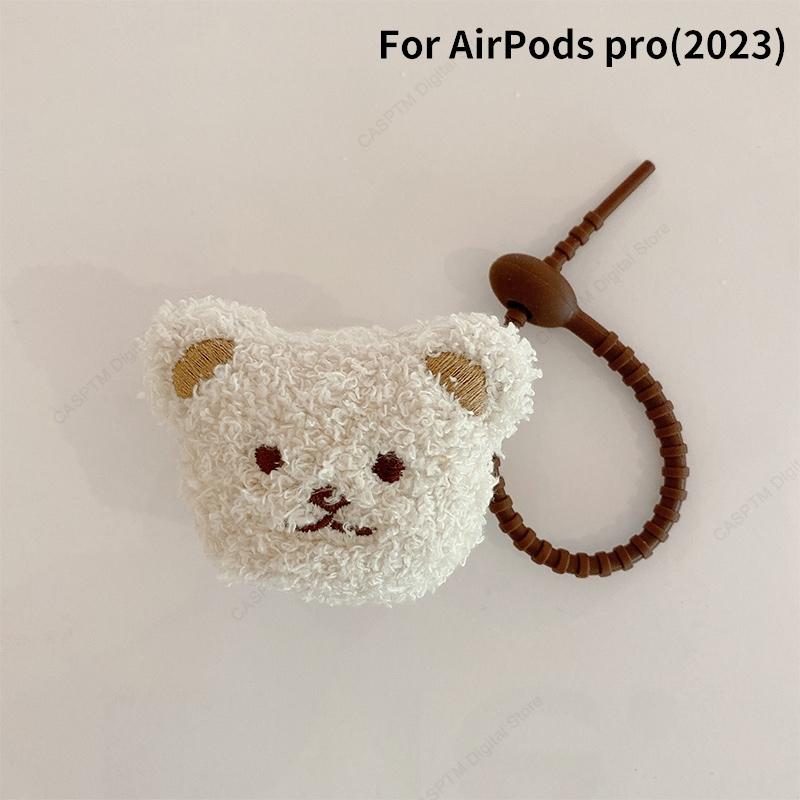 Милый Пушистый Медведь Чехол для Наушников Для Apple Airpods 3 1 Pro 2 USB C Чехол Прелестный Меховой Чехол Для Airpods pro2 3 чехол для airpod 3 pro