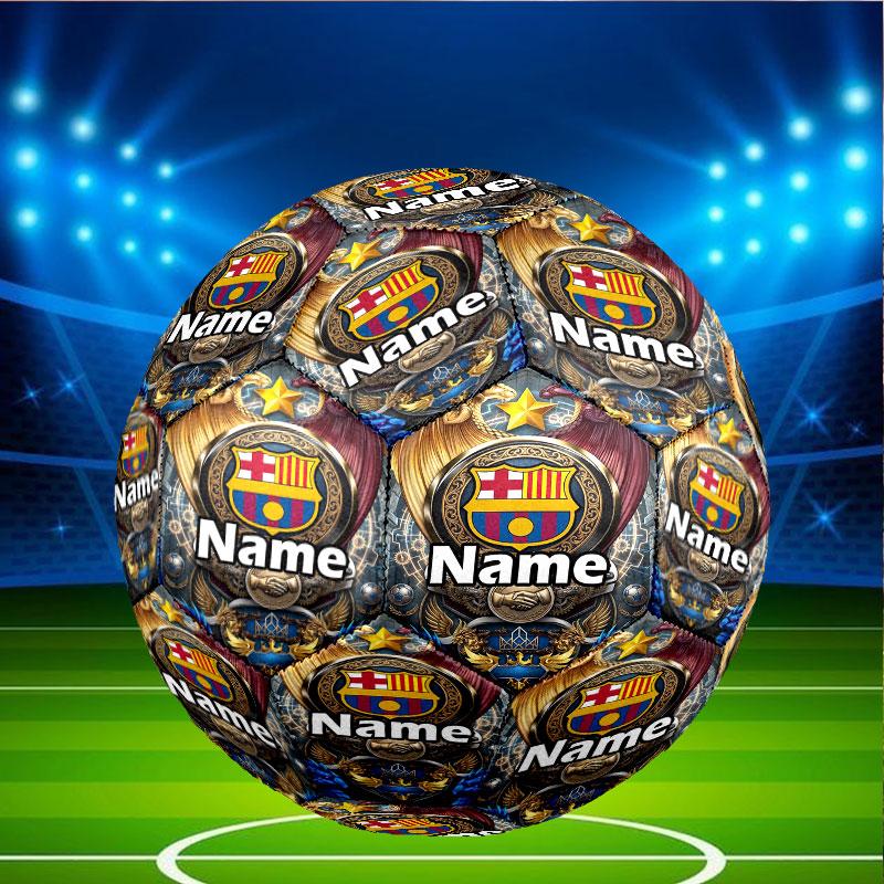 Custom Name Personalized FOOTBALL Club Barcelona Print Size 5 Soccer Ball Training & Match Football, for Team, Kicking, Gift for Football Enthusiasts