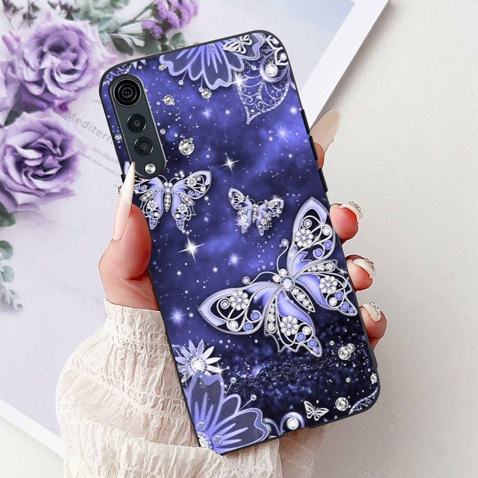 Чехол для LG Velvet 4G 5G Милый Кот Роскошная Мода Цветы Смешная Расписная Задняя Крышка Для LG Velvet 5G UW Чехол для Телефона Силиконовый