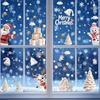 9 Sheets/Set Christmas Window Cling Removable Waterproof PVC Winter Merry Christmas Static Glass Sticker Holiday Party Decoration Decal
