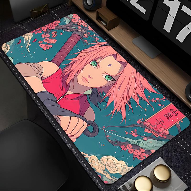 Mouse Pad Kawaii Naruto Sakura Haruno Gaming Accessories PC Computer Keyboard Pad Gamer Desk Mat alfombrilla HD Mousepad