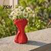 Modern Garden Decor 3D Printed Butterfly Flower Vase, Wavy Ribbon Matte Tabletop Decor, Multi-Purpose Planter Decorative Vase for Fresh Dried Flowers,