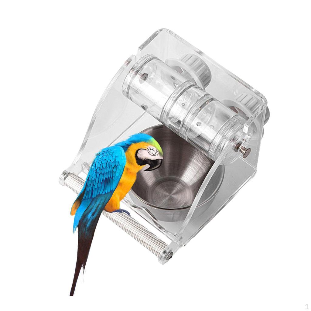 Кормушка для птичьей клетки, игрушка для кормления, прозрачная, герметичная, легко моется, подвесная кормушка для домашних животных