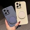 Чехол-подставка с вращением на 360° из жидкого силикона для iPhone 16 E 15 14 Plus 13 12 Mini 11 Pro Max с кольцом, подставкой-ножкой, держателем