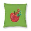Very Hungry Caterpillar Apple Square Pillowcase Polyester Linen Velvet Printed Zip Decorative Throw Pillow Case Car Cover