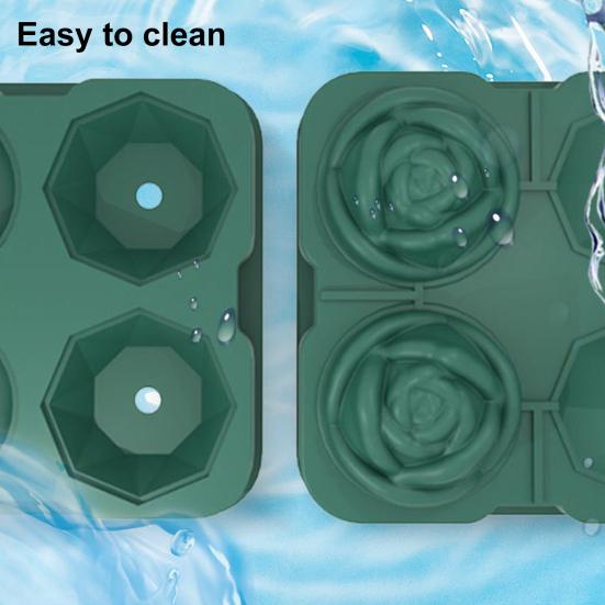 Форма для льда Роза Силиконовая 4 ячейки Воронка для льда