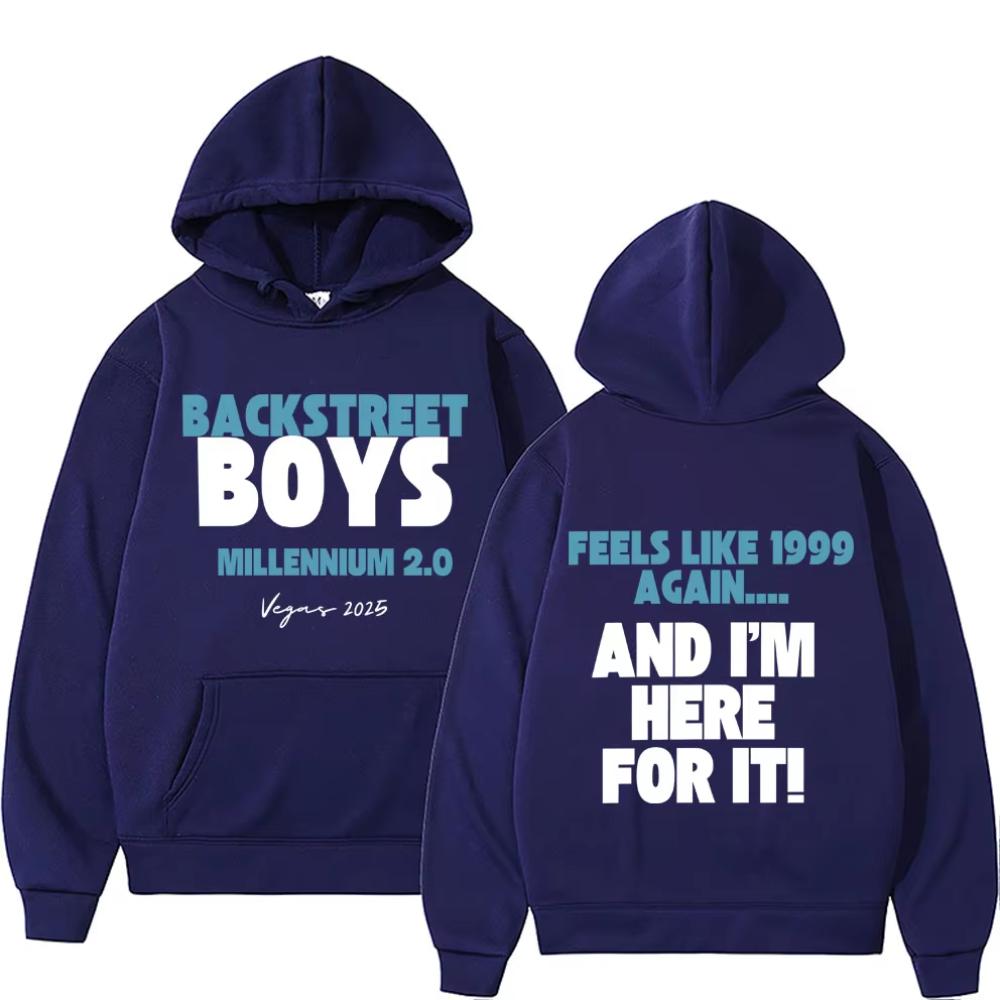 Бренд Rock Backstreet Boys Худи с капюшоном на тур Millennium To Vegas Мужчины Женщины Мода Поп-музыка Пуловер Мужской Повседневные Худи