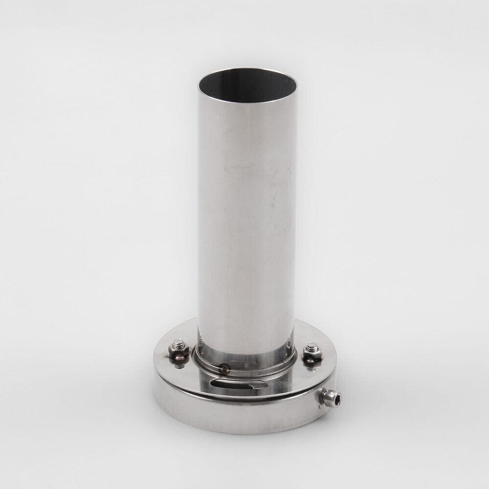 4.5'' Inch Stainless Steel Round Exhaust Muffler Tip Removable Silencer Silver