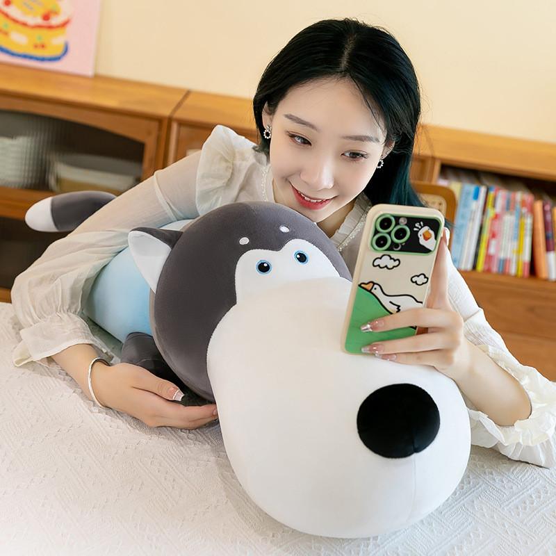 Headed Cartoon Big Crocodile Dogs Animal Stuffed Plush Toy Dolls Gift Birthday