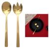 [A3680] - Golden 'Cléopatra' Salad Cutlery Duo - 21x5 Cm