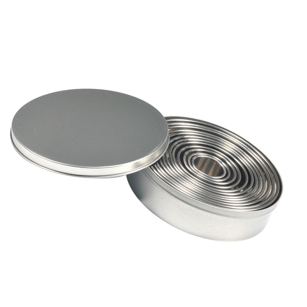 12Pcs 1.2 Inch Height Circle Pastry Cutters 1.02-4.45in Biscuit Molds  Soft Objects