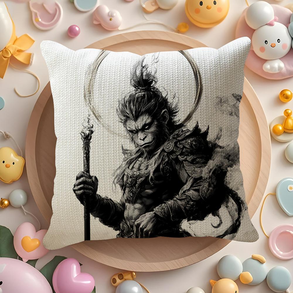 Чехол на подушку с принтом Black Myth Wukong для гостиной, дивана, а также для декора спальни
