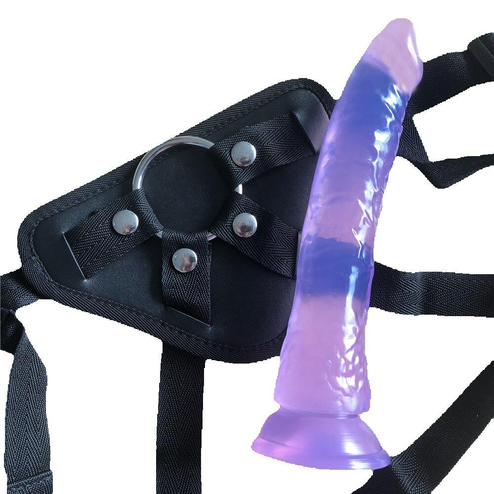 Новый Реалистичный Дildo-Желток 210x35 мм Ремень для Strap-on Фальшивый Пенис Секс-Игрушка для Лесбийских Пар Ременные Дилдо