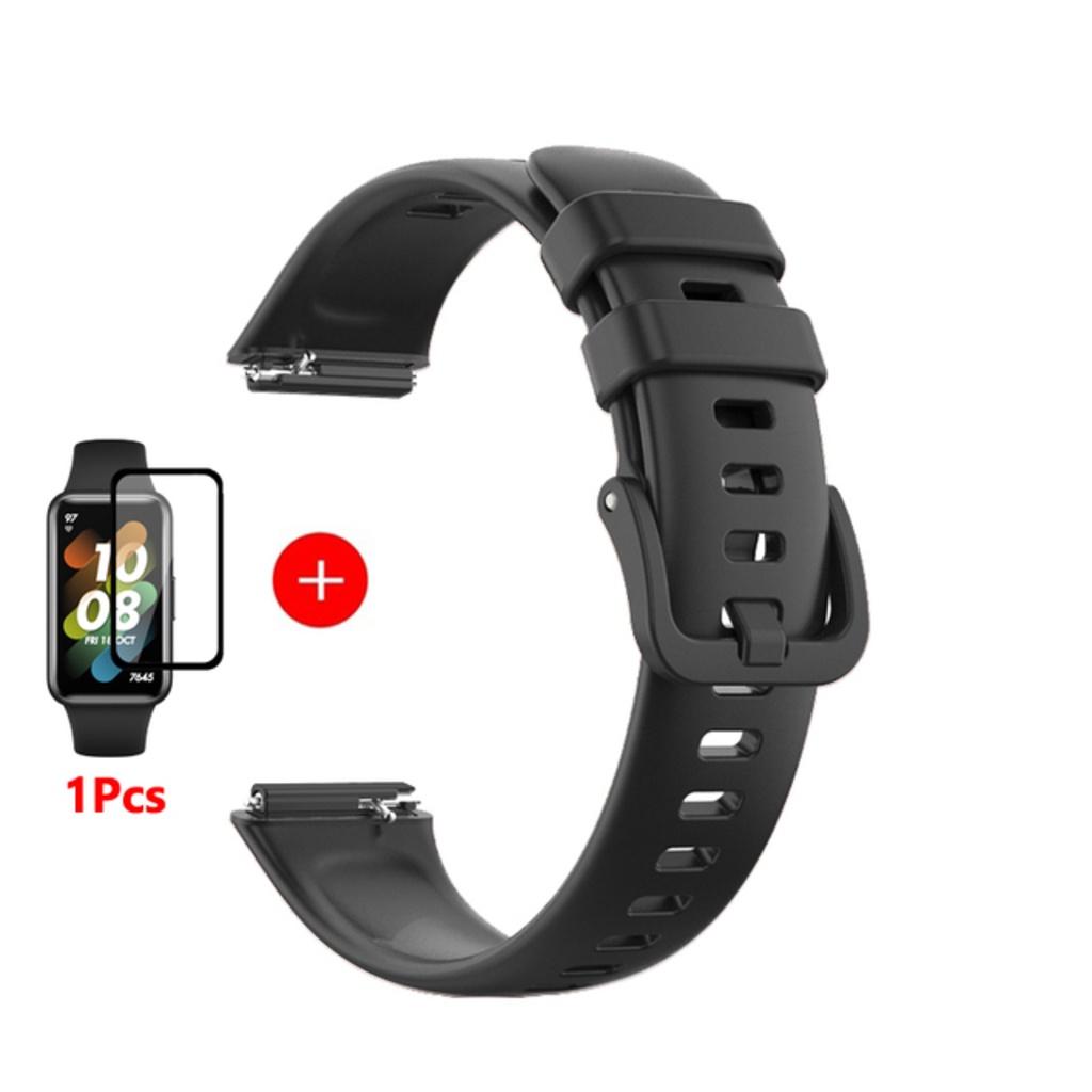 Силиконовый ремешок для Huawei Band 8 7 6/Honor Band 7 6, сменный браслет, ремень для браслета 8, защитная пленка для экрана