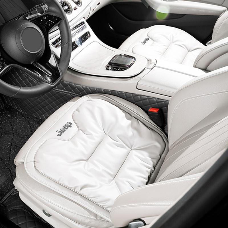 Car Seat Cushion Cover Breathable Leather Protector Mat For Jeep Grand Cherokee Wrangler JK Gladiator Compass Renegade Patriot
