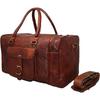 Men's Leather Duffel Travel Gym Weekend Overnight Vintage Bag 18X9X9 Inch