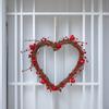 Венок ко Дню святого Валентина 11,81 дюйма в форме сердца, свадебный праздничный декор для окна, валентинки