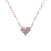 Heart Necklace Pink Sapphire Diamond Pink Gold [Kokoroha] Women's
